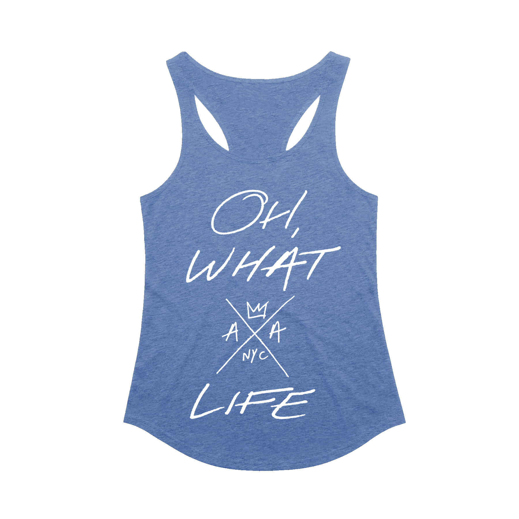 Oh, What A Life Ladies Racerback (Vintage Royal)