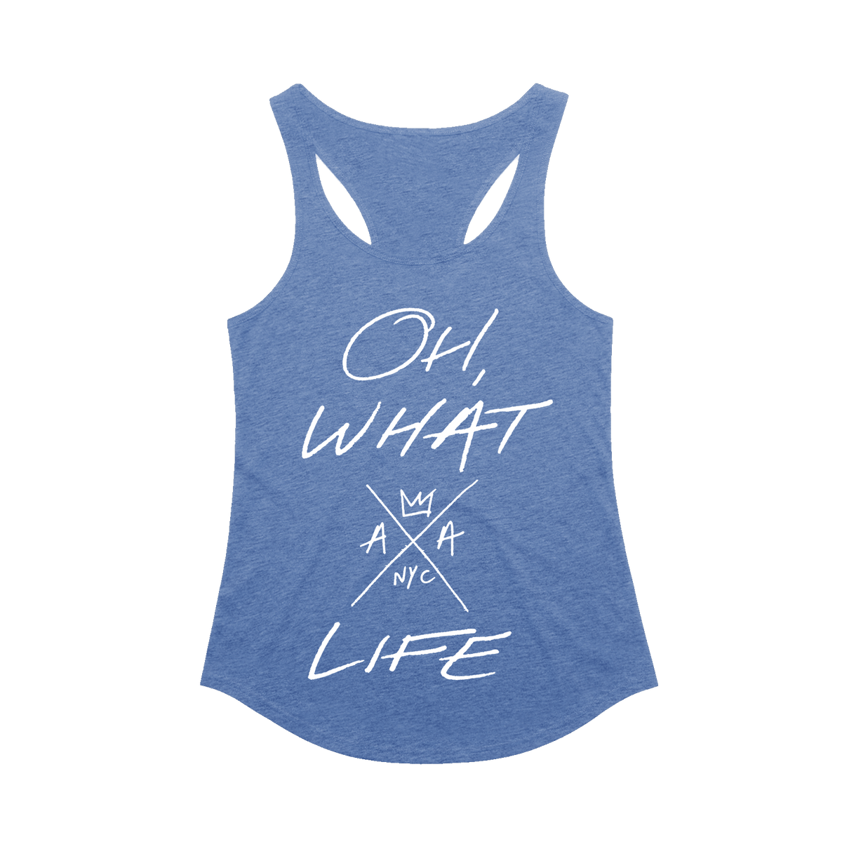 Oh, What A Life Ladies Racerback (Vintage Royal)