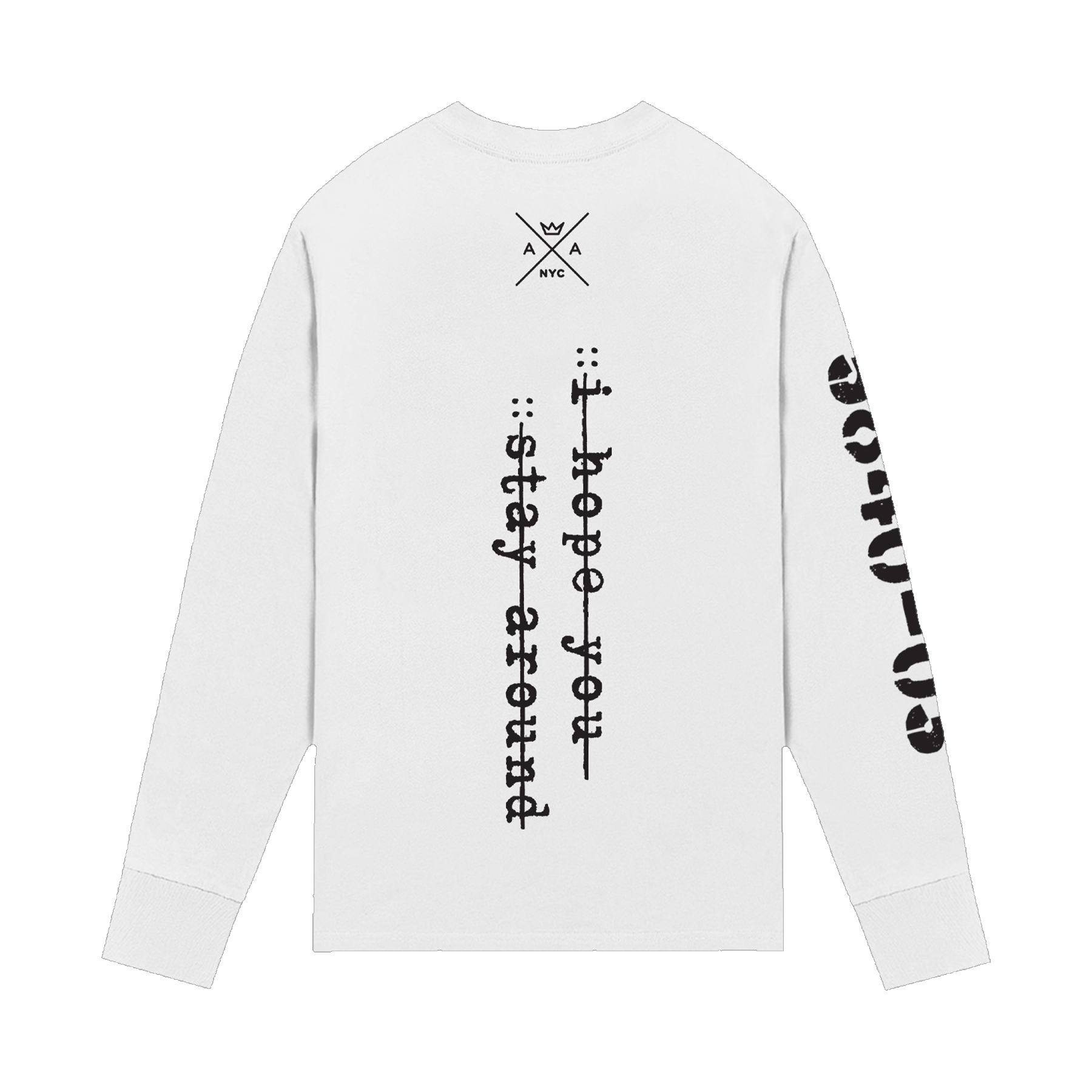 Stay Around L/S Tee (White)