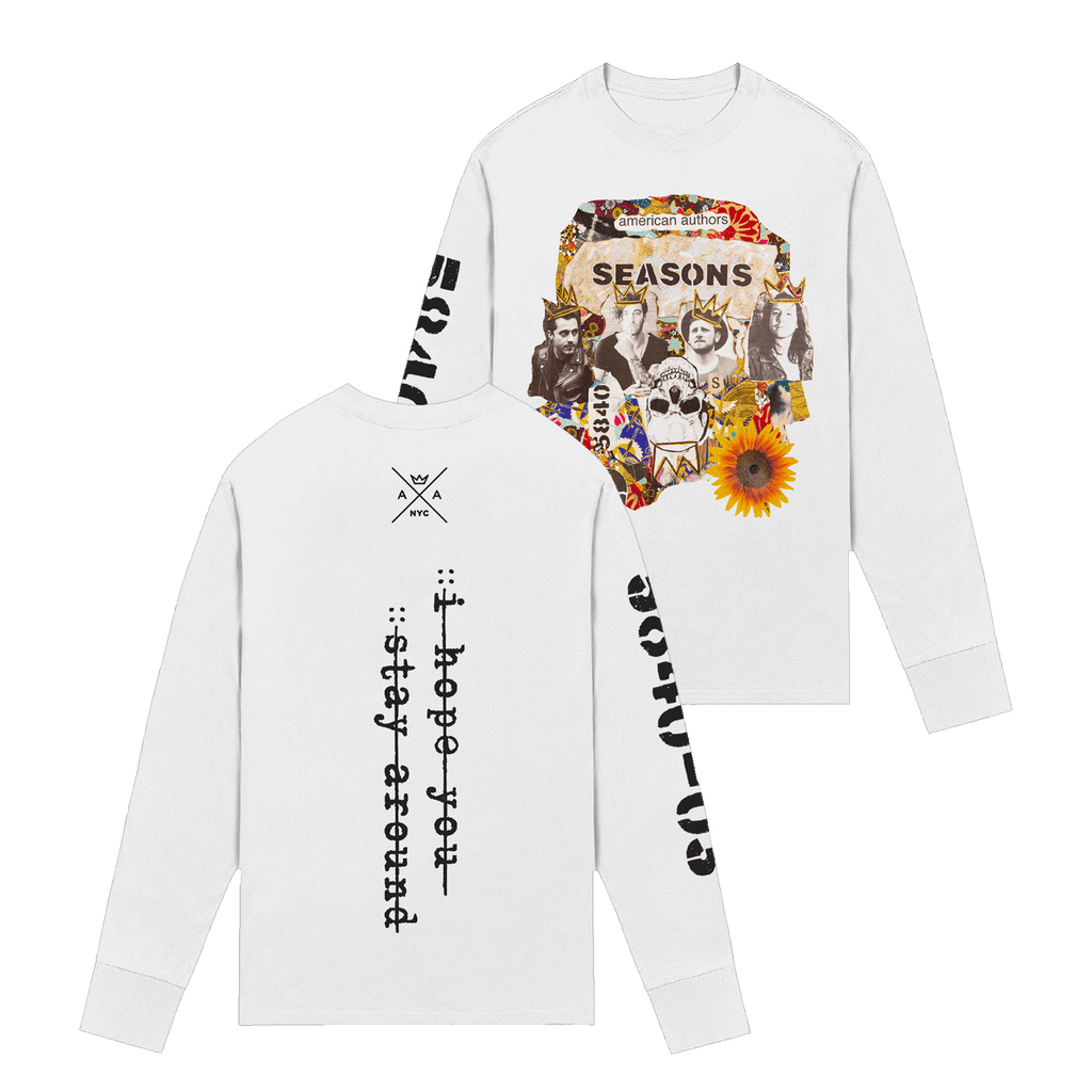 Stay Around L/S Tee (White)