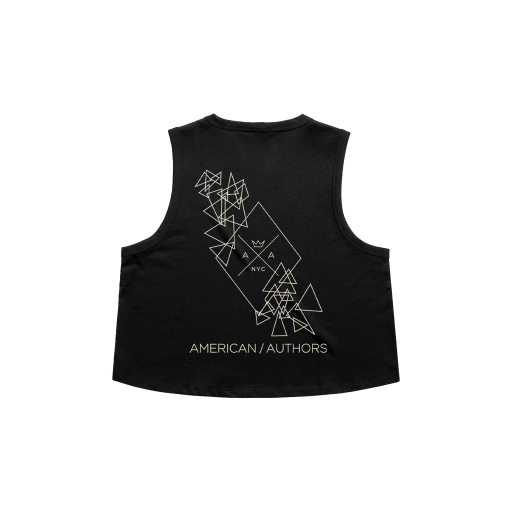 Triangle Fitted Crop Top (Black)