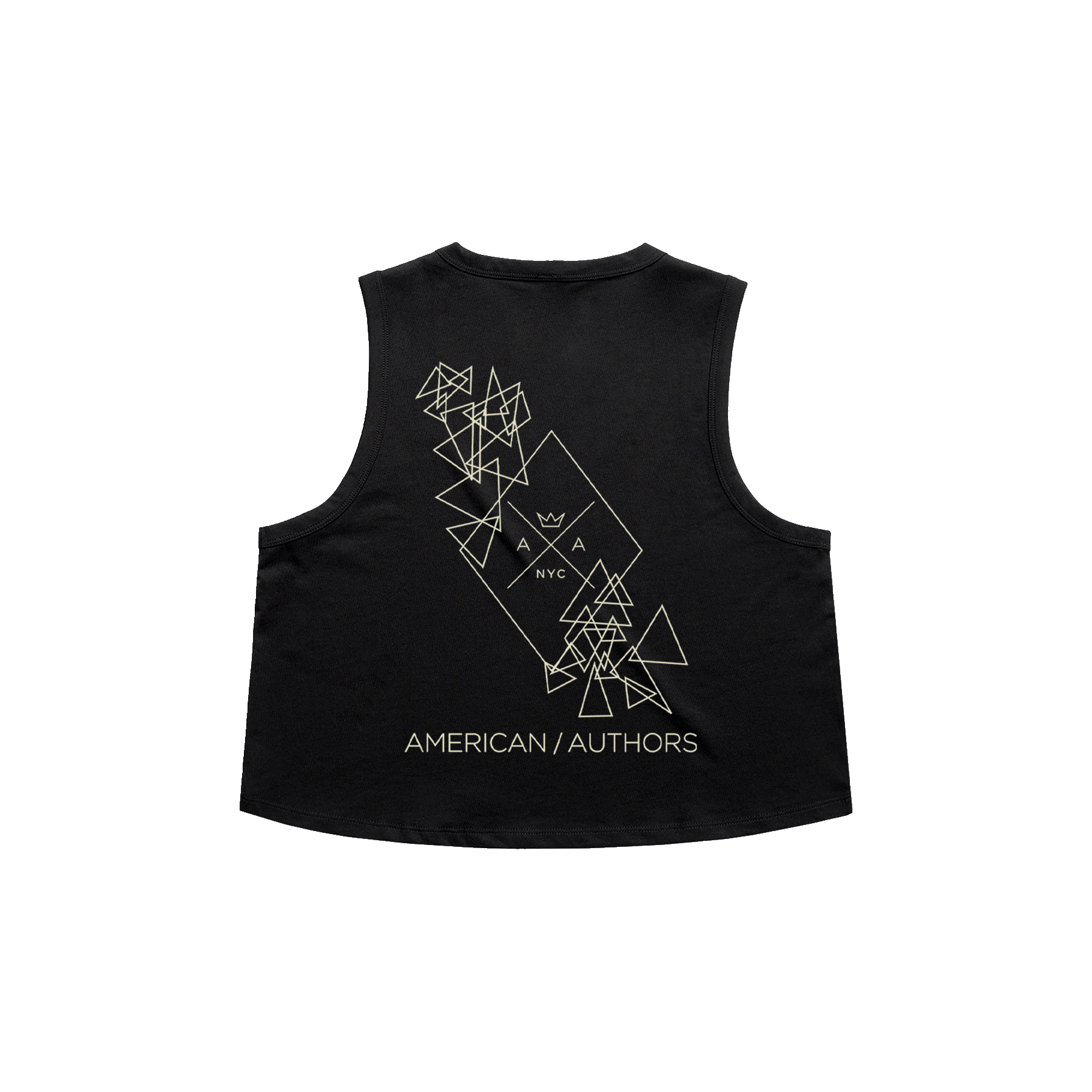 Triangle Fitted Crop Top (Black)