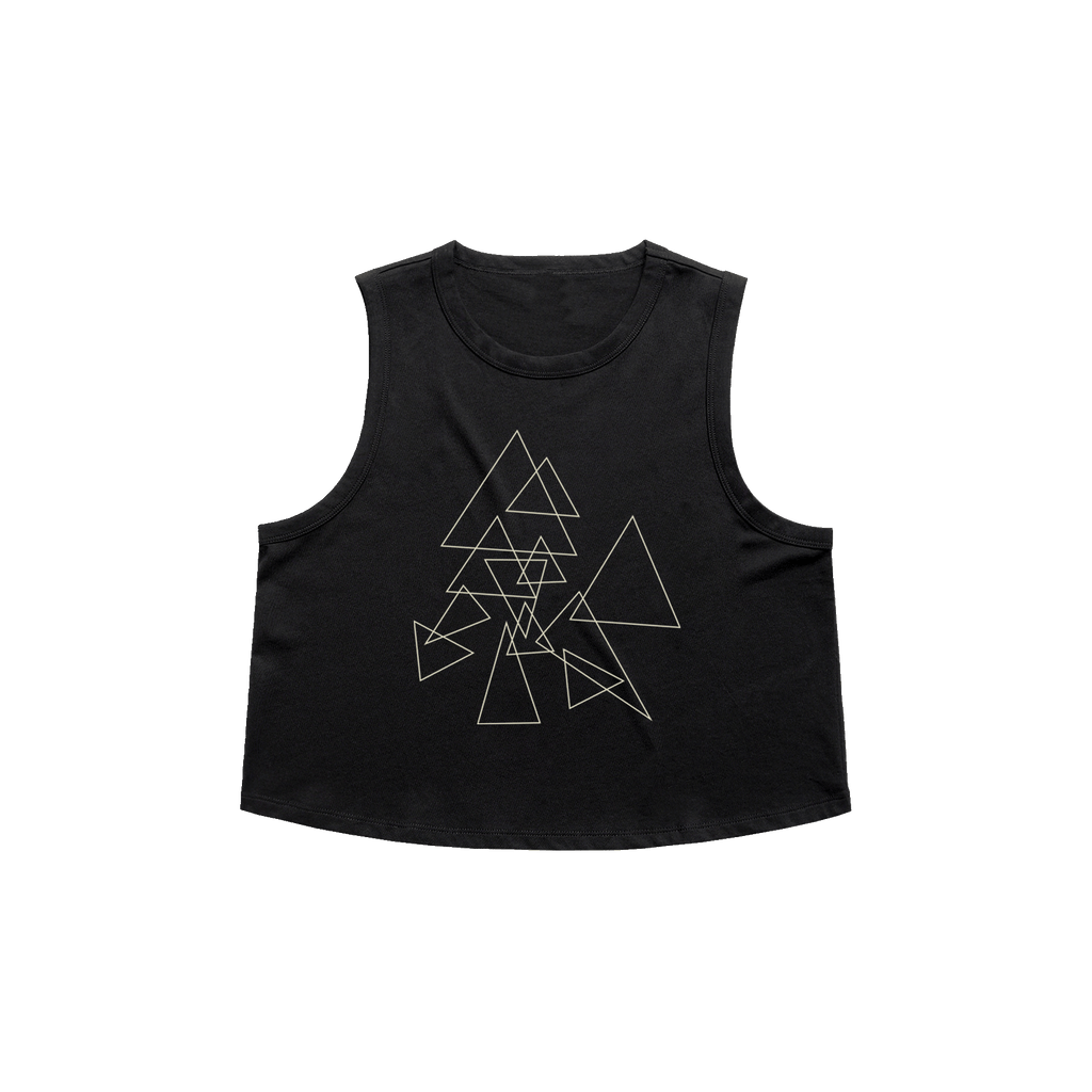 Triangle Fitted Crop Top (Black)