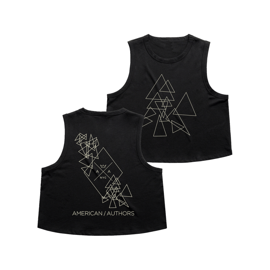 Triangle Fitted Crop Top (Black)