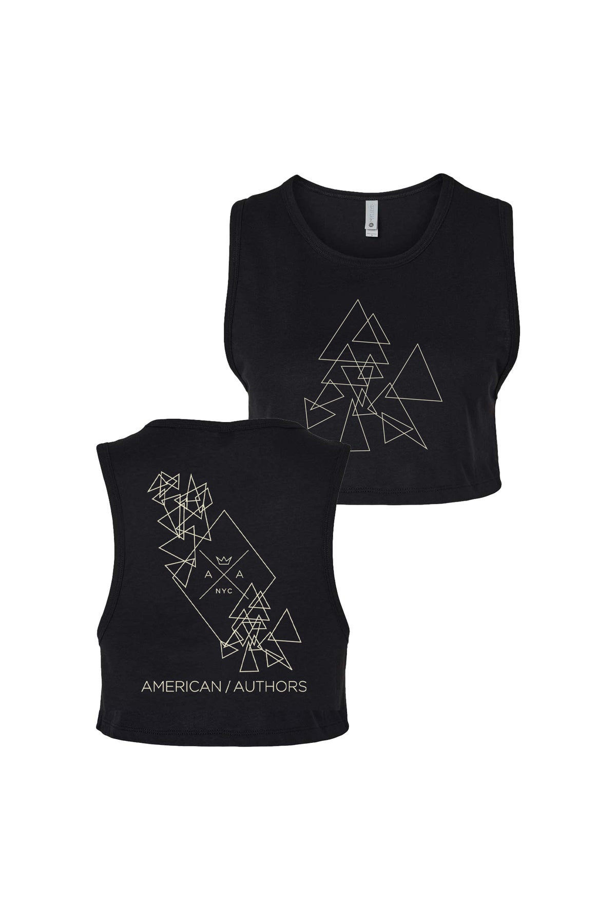 Triangle Fitted Crop Top (Black)